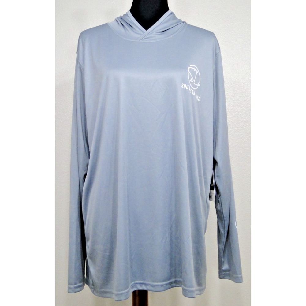 SOUTHERN LURE Bite Me Granite Gray Long Sleeve‎ Hoody UV 50 XL Marsh Tide NWT
